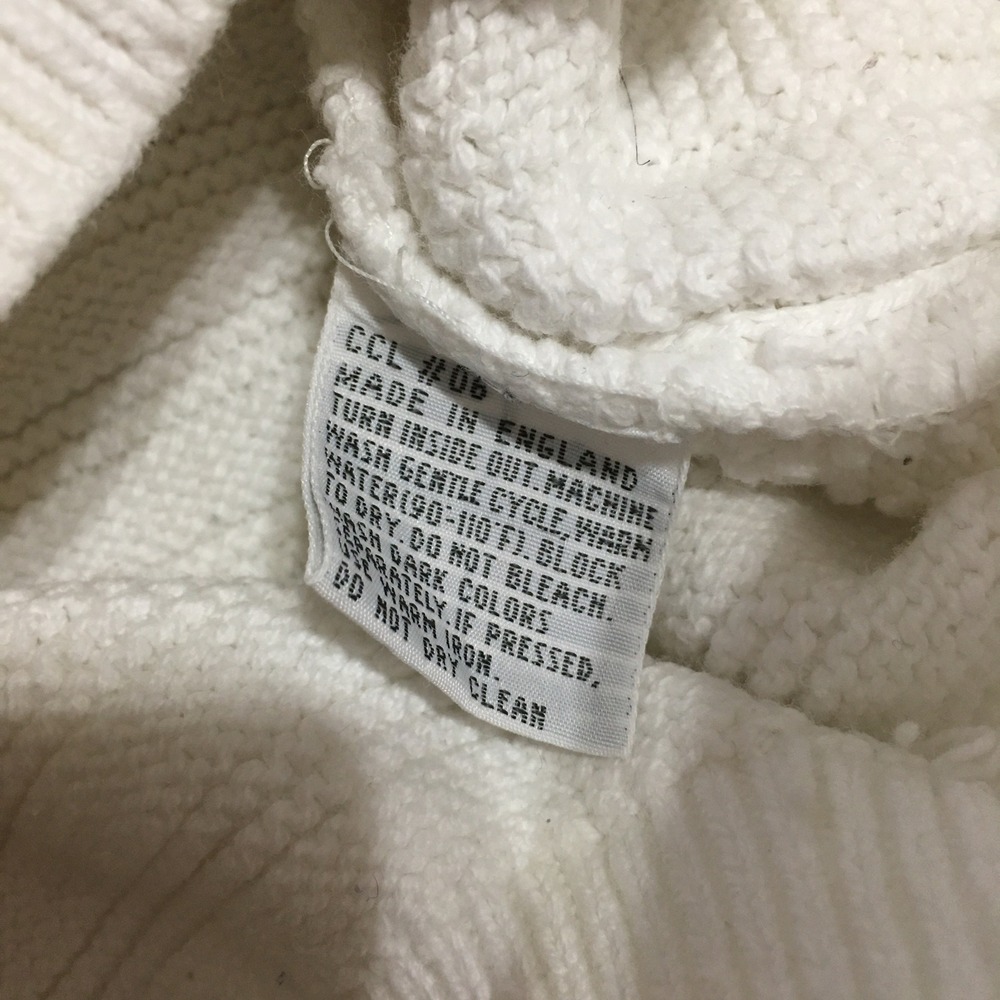 Christian Dior Knit Sweater Men Medium White Geometric Textured Ribbed Pullover - Picture 10 of 14